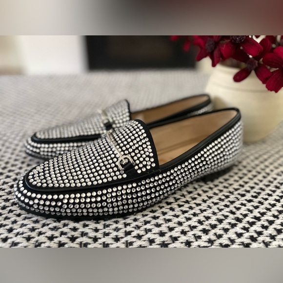 Sam Edelman Loraine Penny Loafer Glitz  Size 8 Rhinestone Bedazzled Bling - Picture 4 of 14